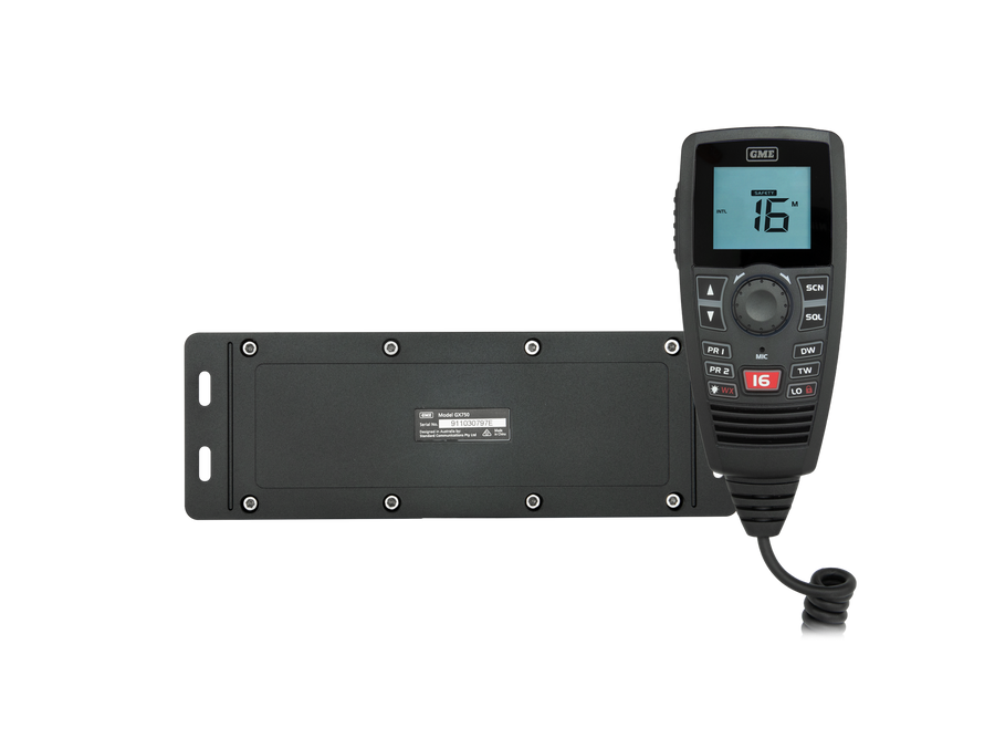 GME GX750B Black Box VHF Marine Radio - Black