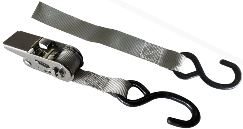 ATLANTIC Overboat Ratchet Tie Down 25mm x 4m - Zinc-plated / Stainless Steel - Stainless Steel
