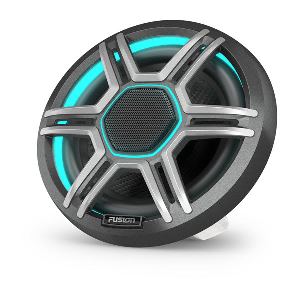 Fusion Apollo Speakers - 6.5" LED Marine Speakers with Sports Grey Grilles