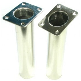 Rod Holder Square Flush Mount Straight - Stainless Steel (192534)