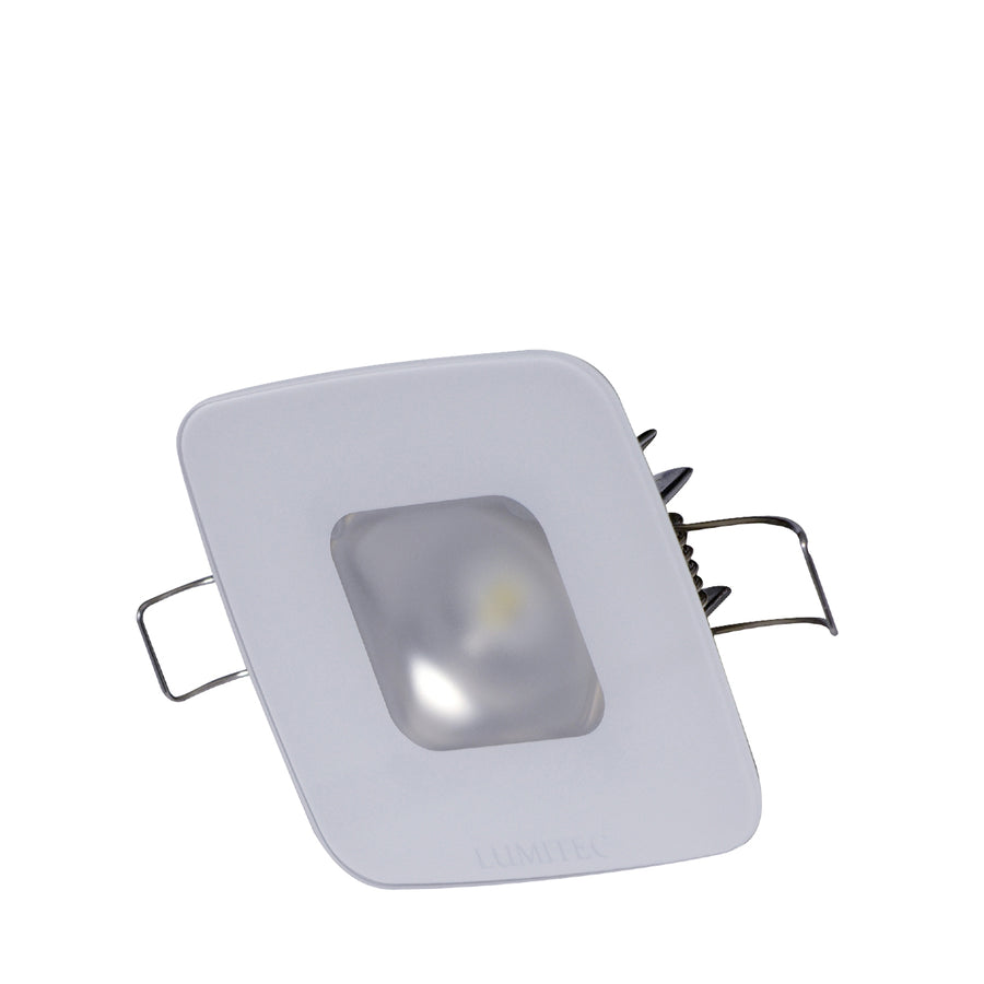 Lumitec Square Mirage Down Light - Warm white (Hi CRI) Light Glass finish