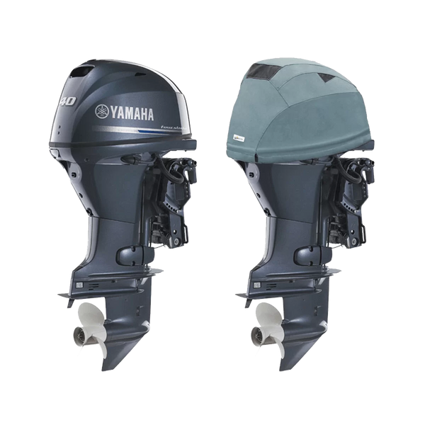 OCEANSOUTH Vented Covers for Yamaha Outboards - F30B, F40F - 3CYL 747CC (2009>), Grey