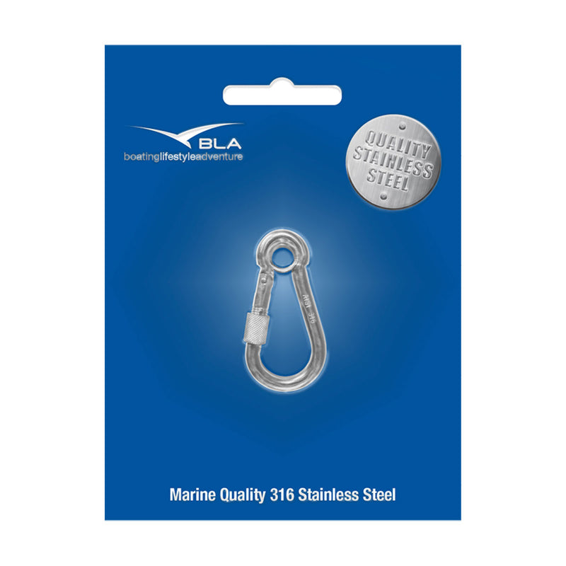 BLA Carbine Hooks - 316 Grade Stainless Steel - 60mm, 1 Packed