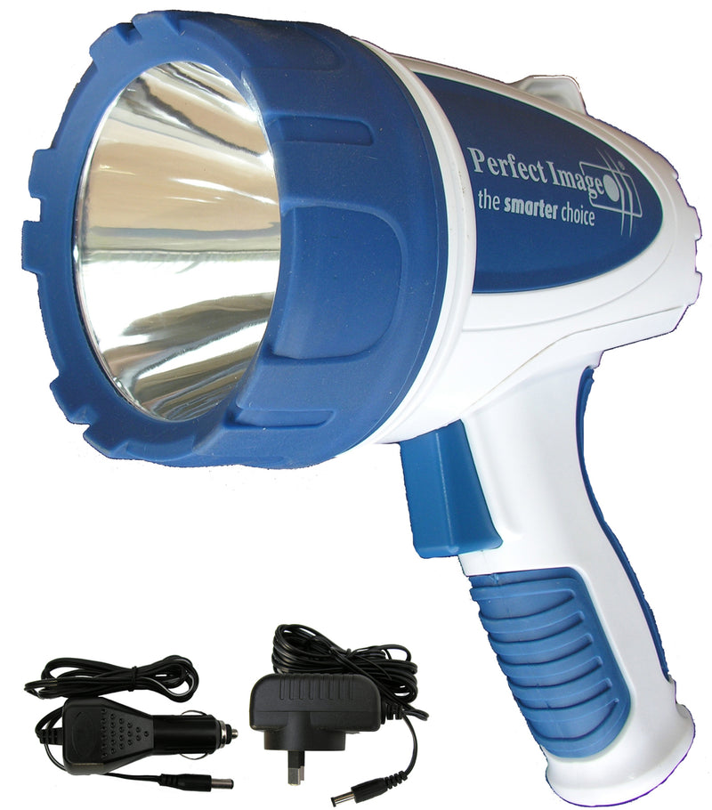 Perfect Image Hand Held Waterproof LED 1500 Lumen Spotlight - Rechargeable Hand-Held Marine Spotlight