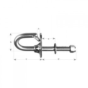 Hook Ski Tow w/ Bronze base - Stainless Steel (192650)