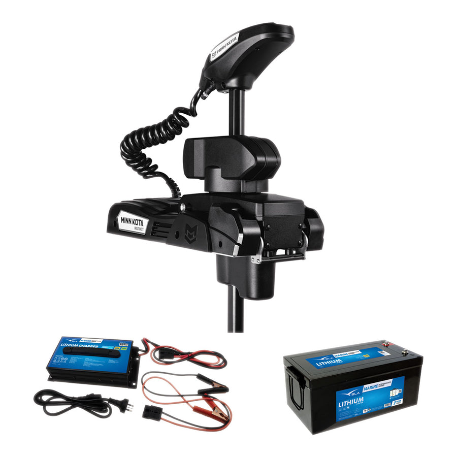 Minn Kota Riptide Instinct Quest Lithium Pack LP100 - 87 inch Black with 100Ah Battery