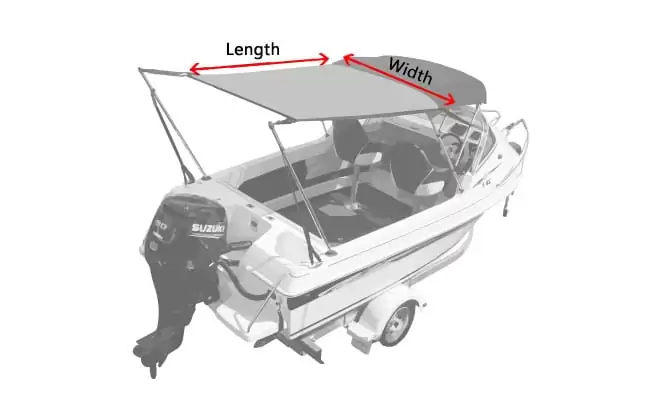 OCEANSOUTH Bimini Extension Kit - Bimini Top Extension