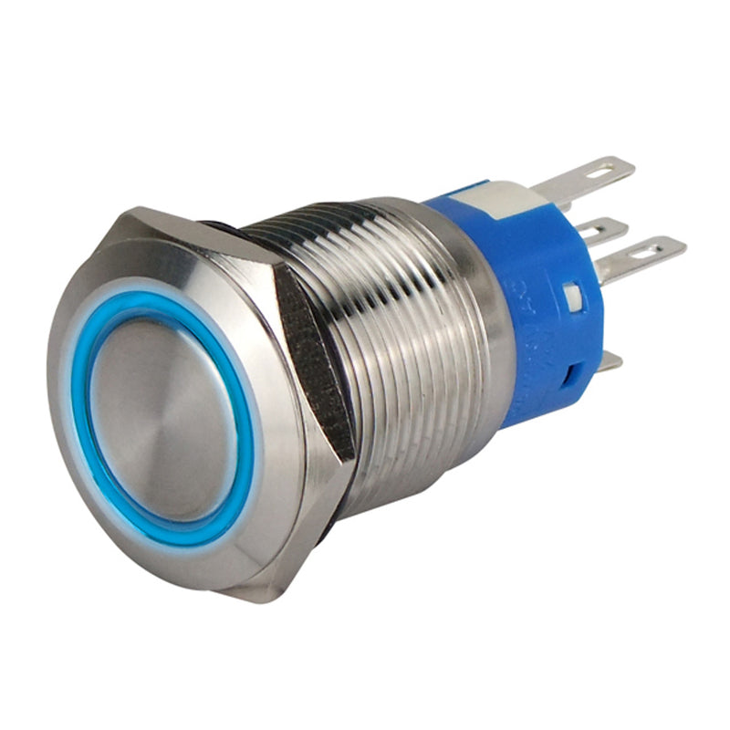 RELAXN 5A Stainless Steel Illuminated Switch - LED Light Ring