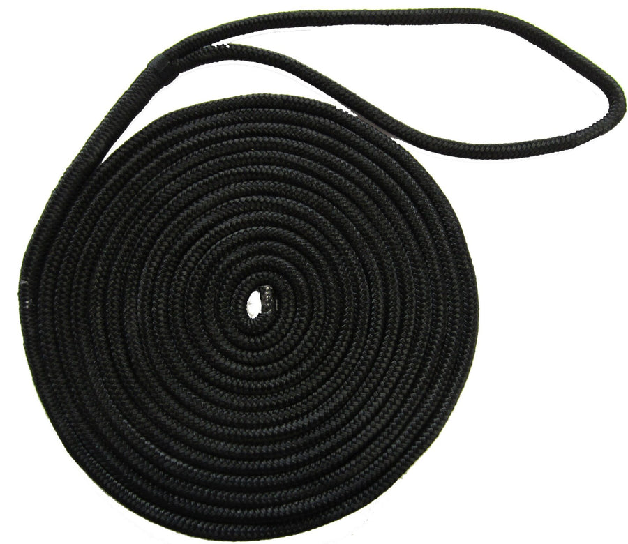 Perfect Image Black Double Braided Nylon Dock Line