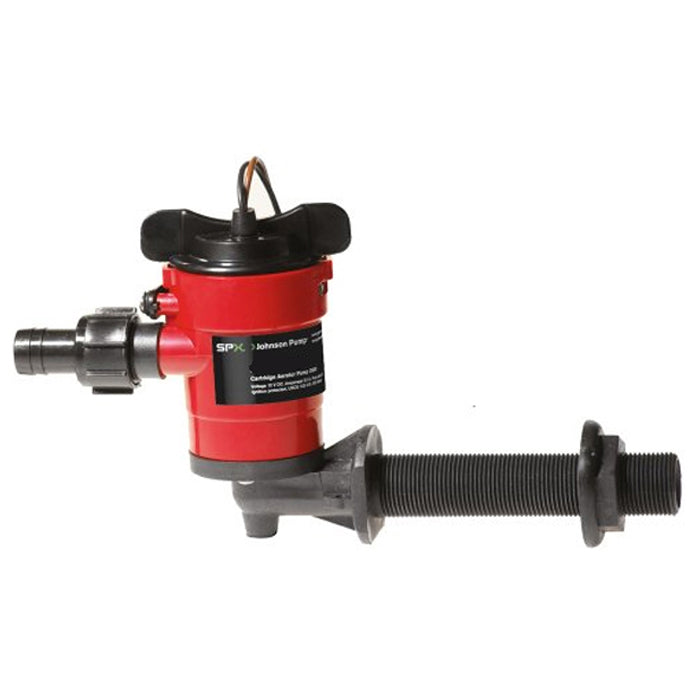 Johnson Pump 500GPH Livewell Aerator In-Line Pump - 90 Degree