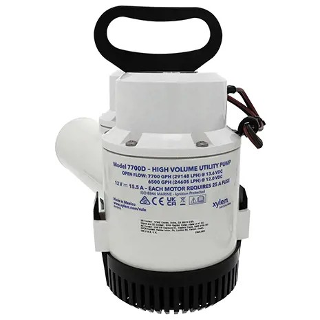 RULE 7700GPH Evacuator High Volume Utility Pump - 12V