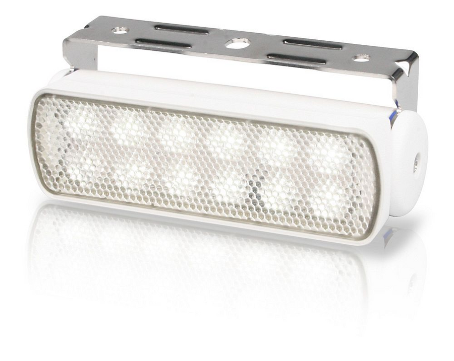 Hella Marine Sea Hawk LED Floodlights (Bracket Mount) - Spread Light, White Housing