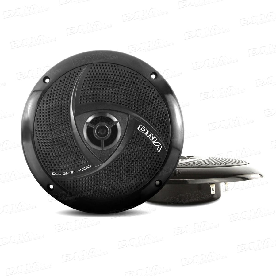 DNA 6.5inch Slimline Marine Speakers - 1 Pair Black 100W