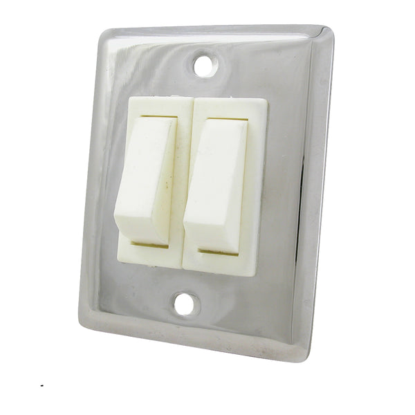 Light Switches - Stainless Steel - Double Switches