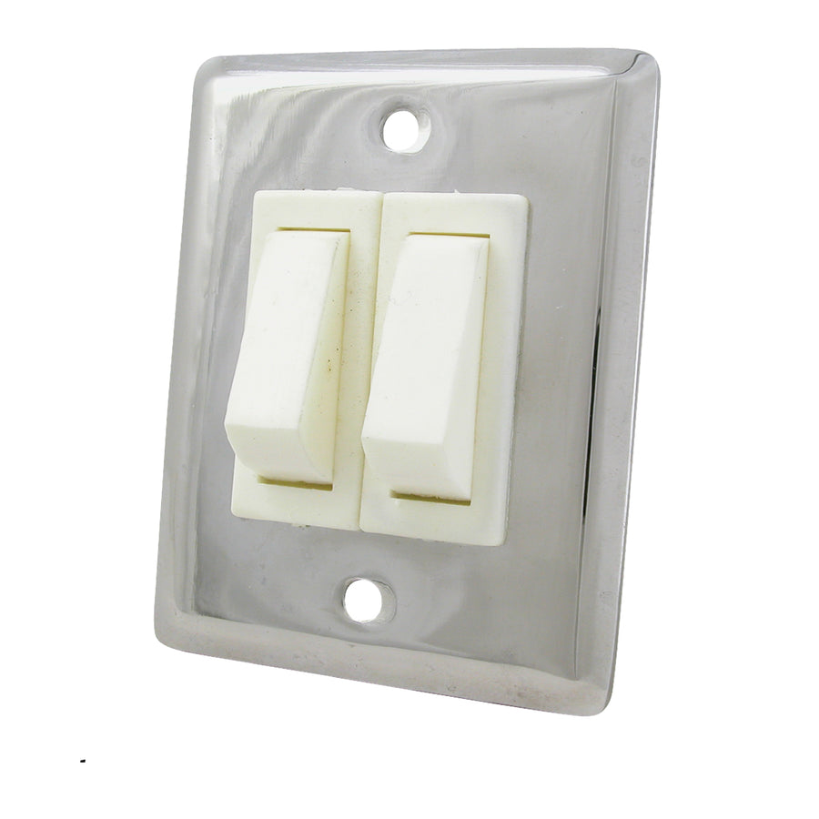 Light Switches - Stainless Steel - Double Switches