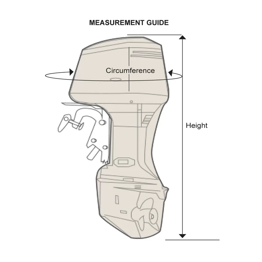 OCEANSOUTH Universal Full Outboard Cover - Grey