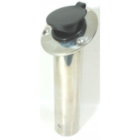 Rod Holder MD Flush Mount Angled with Cap - Cast Stainless Steel (192549)
