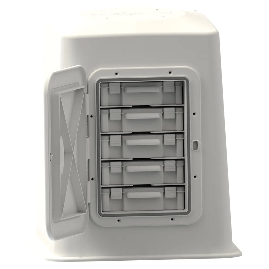 Boat Seat Boxes with 5 Shelves & Tackle Boxes