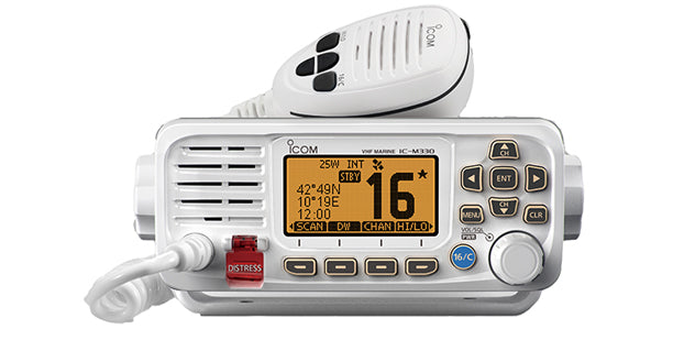 ICOM IC-M330GE Compact VHF Marine Radio with GPS Receiver - White