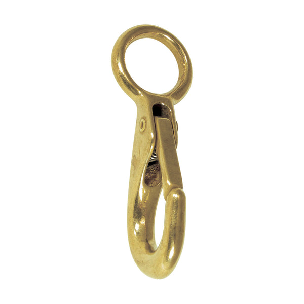BLA Fixed Eye Snap Hook - Brass