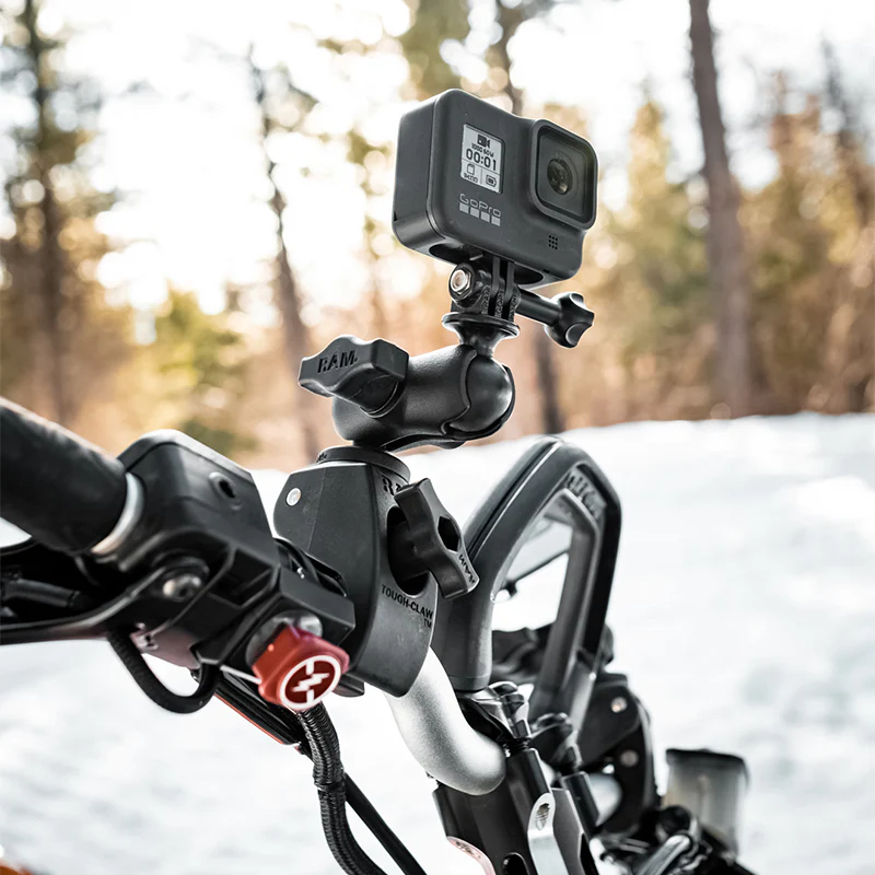 RAM Mounts Tough-Claw™ Double Ball Mount with Universal Action Camera Adapter