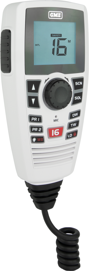 GME GX750W Black Box VHF Marine Radio - White