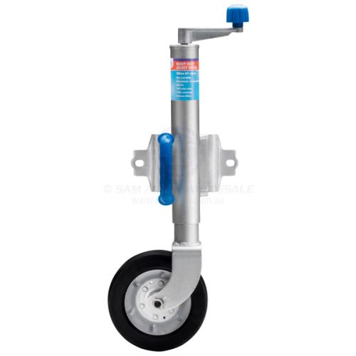 ARK Jockey Wheel - Heavy Duty 200mm Wheel - Bolt-on Swivel Clamp