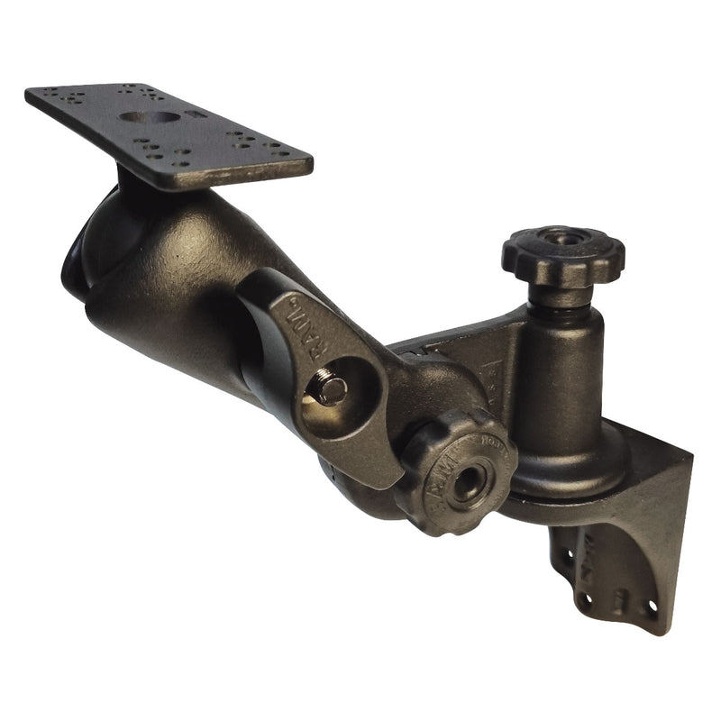 RAM Mounts Rachet Vertical Mount/Horizontal Mount with D Ball Universal Base to suit Helix 8-15 &amp; Solix 10 &amp; 12