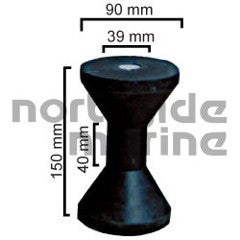 6” Deep “V” Roller Black 17mm