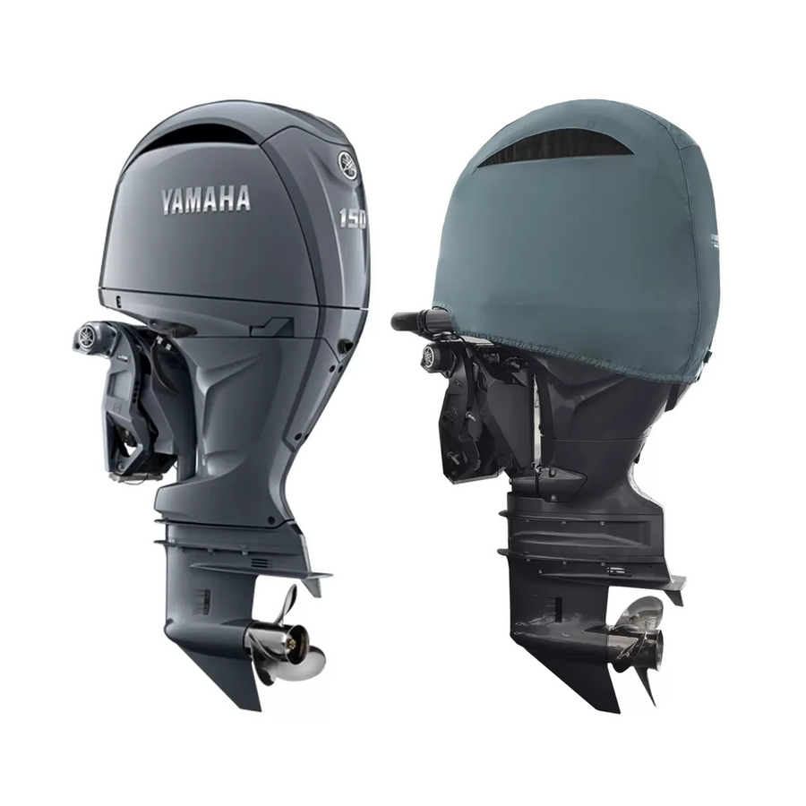 OCEANSOUTH Vented Covers for Yamaha Outboards - F150D, F175A, F200F - 4CYL 2.8L (2023>), Grey