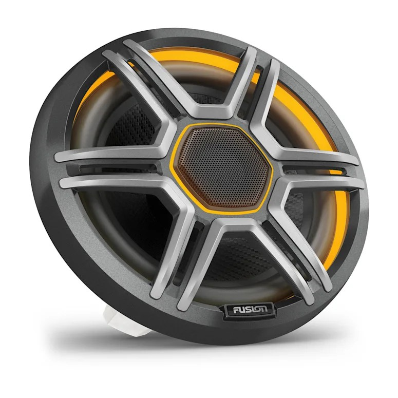 Fusion Apollo Speakers - 7.7" LED Marine Speakers with Sports Grey Grilles