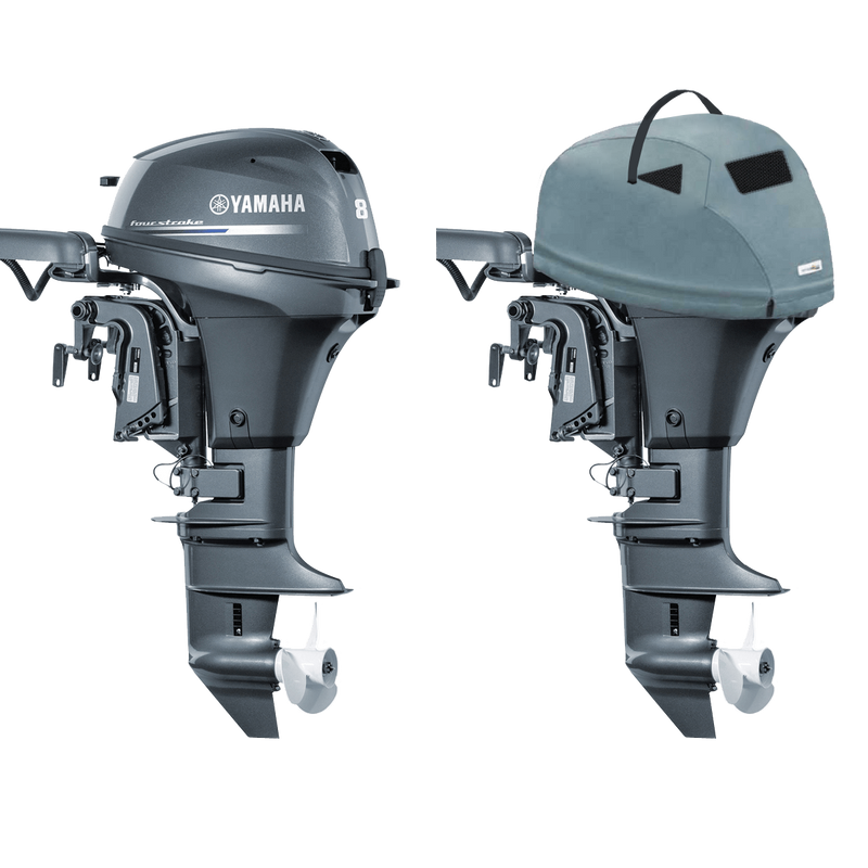 OCEANSOUTH Vented Covers for Yamaha Outboards - F8F, F9.9J - 2CYL 212CC (2013>), Grey