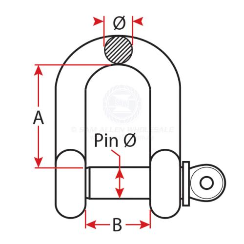 SAW D Shackle - Galvanised