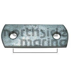 Shackle Plate : 75mm centre Galv