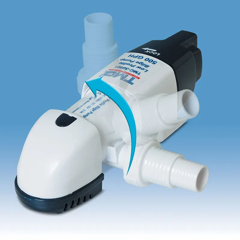 TMC Pump - 12V 500GPH Automatic Low Profile Bilge Pump TMC-30801