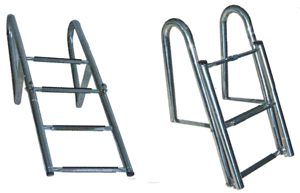 4 Step Folding Telescopic Ladder with Hand Rail (47222)