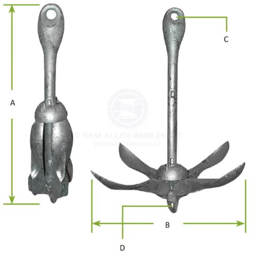 SAW Anchor - Folding Grapnel