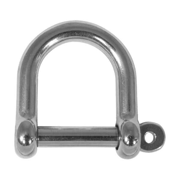 BLA Wide D Shackle - 316 Grade Stainless Steel - 12mm