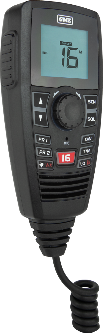 GME GX750B Black Box VHF Marine Radio - Black