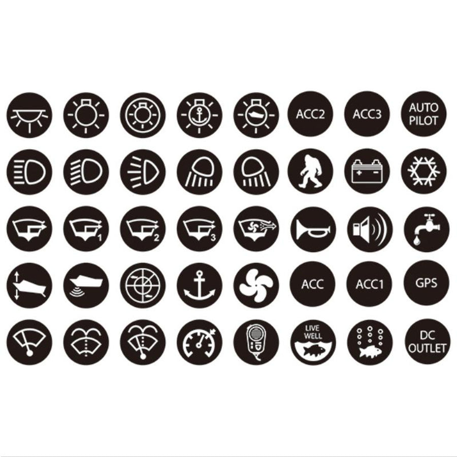 RELAXN Switch Label Set - 40 Labels - SAW-530726