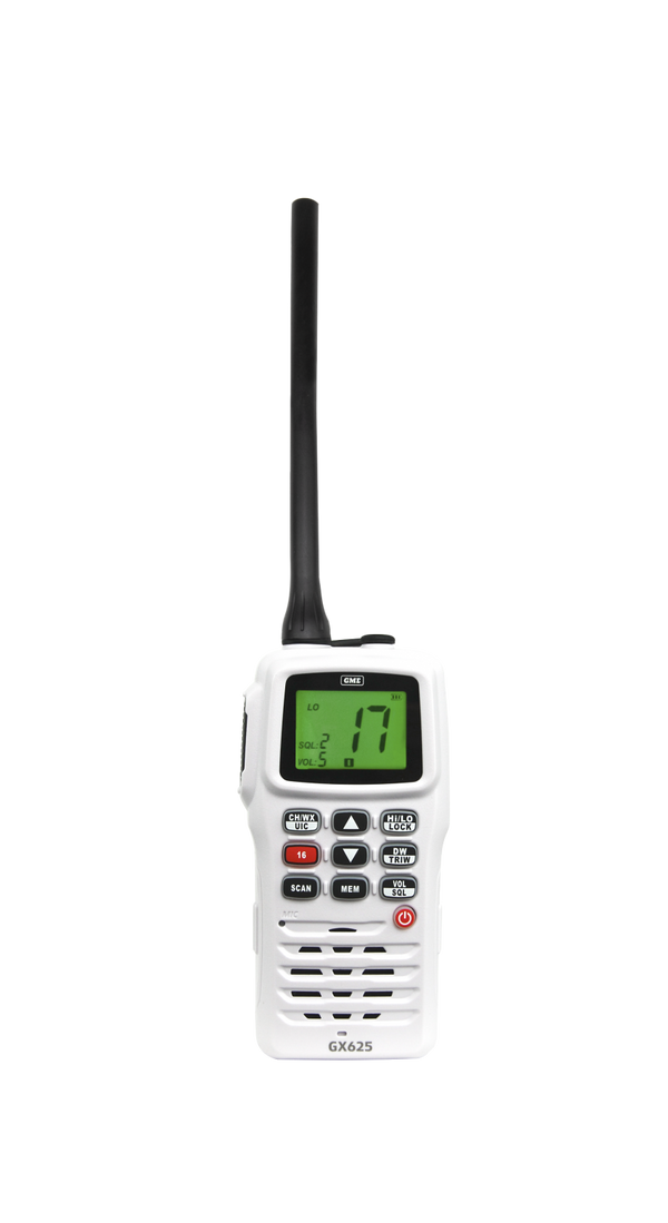 GME GX625W - 5/1 Watt Handheld VHF Marine Radio
