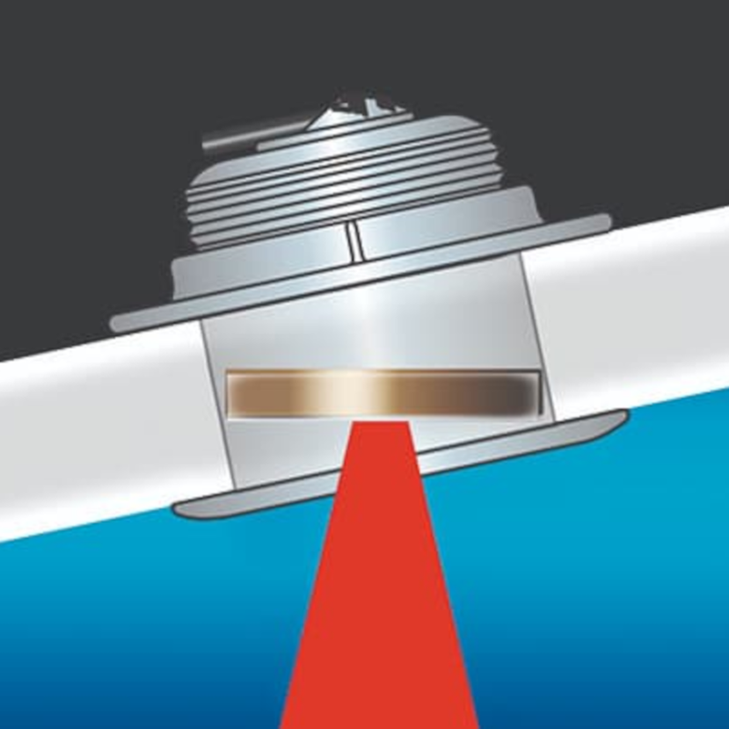 AIRMAR SS175HW - Wide-beam Chirp-ready Tilted Element™ Thru-hull Transducer - Fixed 12° tilted version for 8 to 15° hull deadrise angles