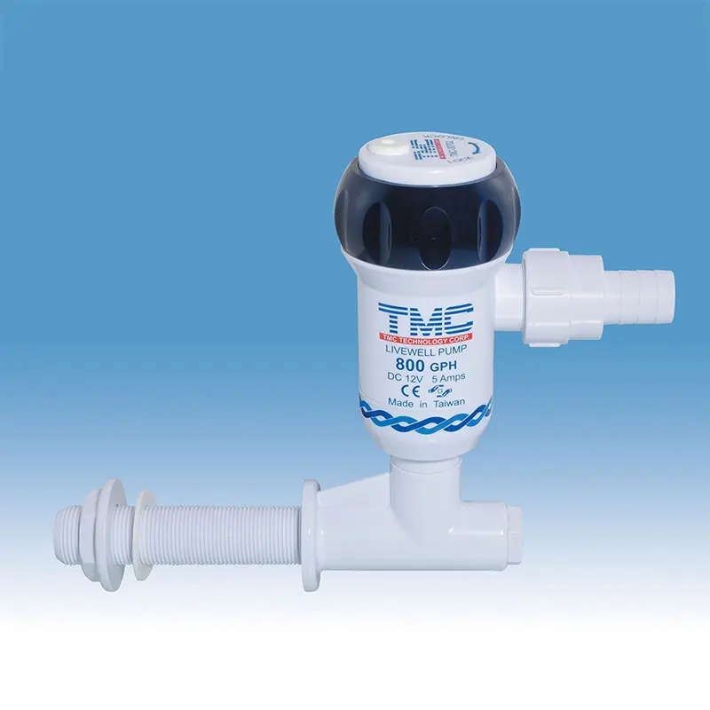TMC Livewell Pumps - 12V 800GPH 90deg