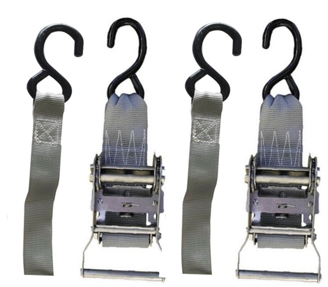 ATLANTIC Transom Ratchet Tie Down Set 50mm - Zinc-plated / Stainless Steel