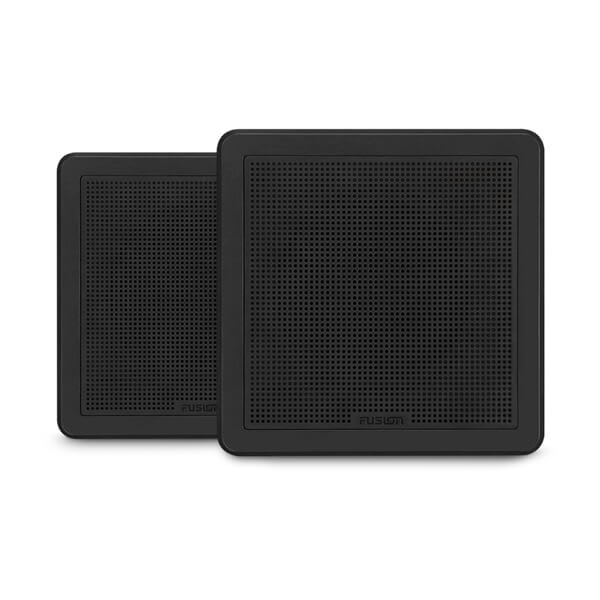 Fusion FM-F77SB - 7.7" 200-Watt Square Black Flush-Mount Marine Speaker