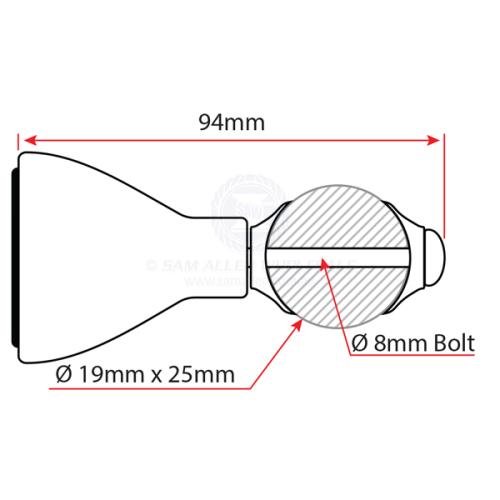 Relaxn Steering Wheel Stainless Steel Knob