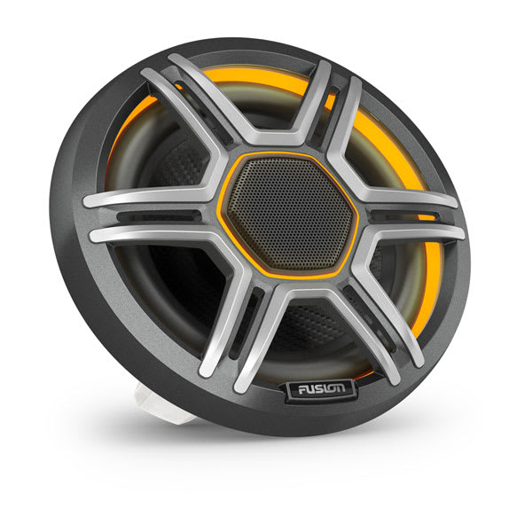 Fusion Apollo Speakers - 6.5" LED Marine Speakers with Sports Grey Grilles