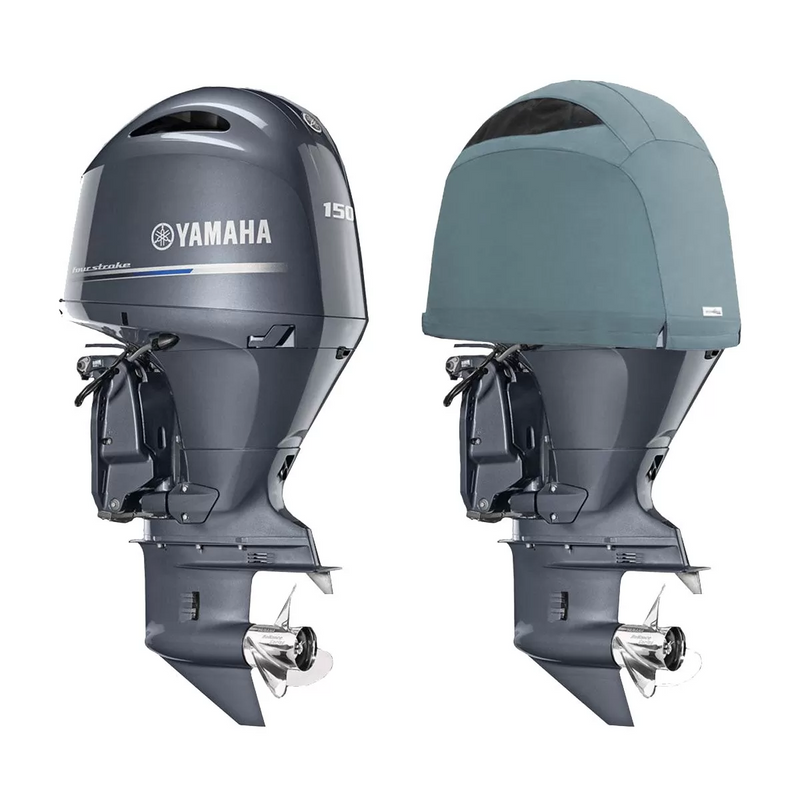 OCEANSOUTH Vented Covers for Yamaha Outboards - F150D, F175A, F200F - 4CYL 2.8L (2015-2022), Grey