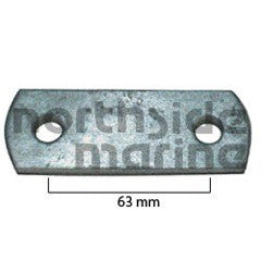 Shackle Plate : 63mm centre Galv