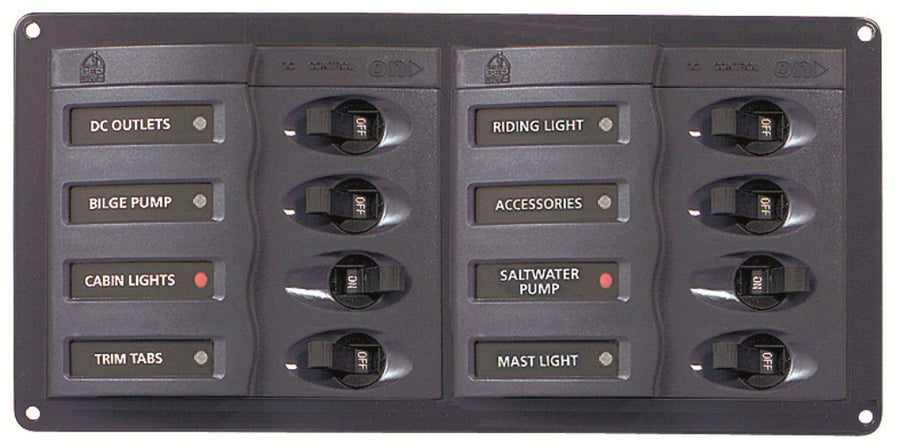 Marinco® BEP 'Contour' Circuit Breaker Panels - No Meters (113144)